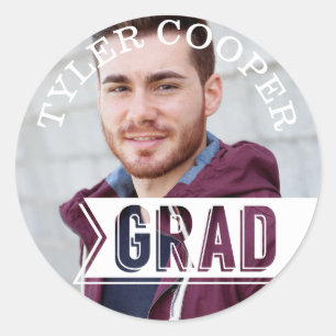 Modern BOLD Circle Graduation Class Envelope Seal