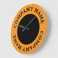 Modern & Bold Circled Business Name Large Clock