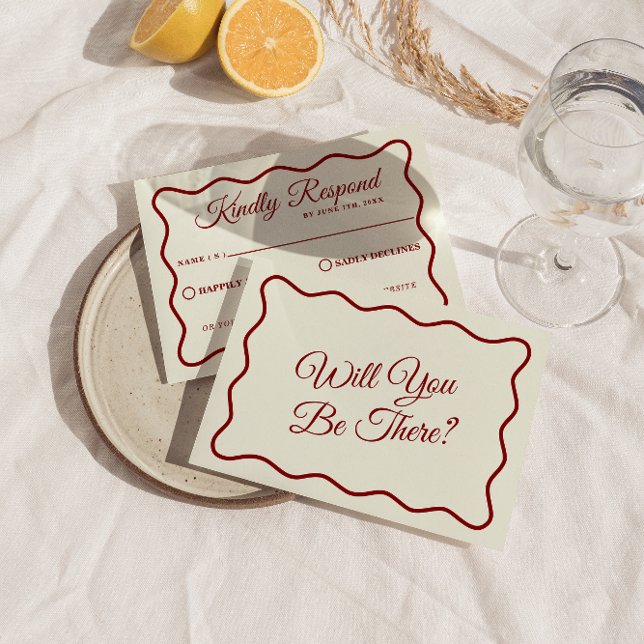 Modern Bold Colourful Retro Funky Unique Wedding RSVP Card (Creator Uploaded)