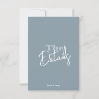  Modern bold Colourful  Wedding Enclosure card