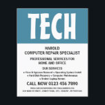 Modern Bold Computer Repair Specialist Advertising Flyer<br><div class="desc">Modern Bold,  Computer Repair Specialist Advertising Flyers By The Business Card Store.</div>