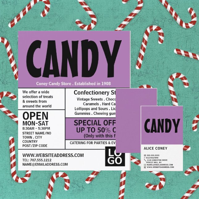 Modern Bold, Confectionery Supplies Advertising Flyer (Creator Uploaded)