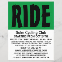 Modern Bold, Cycling Club Advertising Flyer