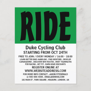 Modern Bold, Cycling Club Advertising Flyer
