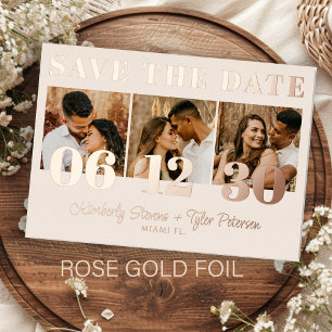 Modern bold date photo wedding save the date