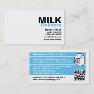 Modern & Bold Design, Milkman/Woman Delivery Business Card