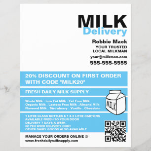 Modern & Bold Design, Milkman/Woman Delivery Flyer