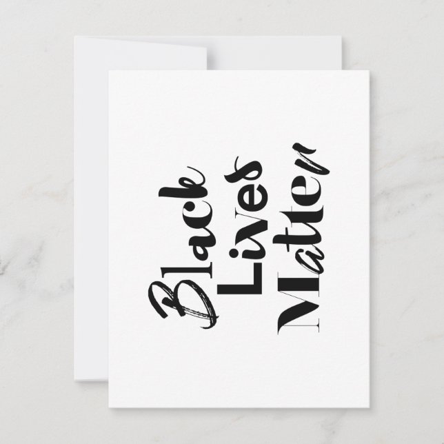 Modern, bold, different design Black Lives Matter Card (Front)