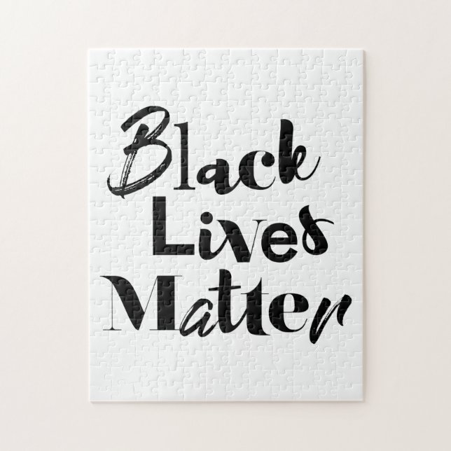 Modern, bold, different design Black Lives Matter Jigsaw Puzzle (Vertical)