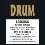 Modern Bold, Drum Lessons Advertising Flyer<br><div class="desc">Modern Bold,  Drum Lessons Advertising Flyers By The Business Card Store.</div>