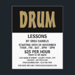 Modern Bold, Drum Lessons Advertising Flyer<br><div class="desc">Modern Bold,  Drum Lessons Advertising Flyers By The Business Card Store.</div>