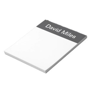 Modern Bold Editable Name, Business or Brand Etc. Notepad