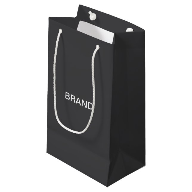 Modern Bold Editable Name, Business or Brand Etc. Small Gift Bag (Front Angled)
