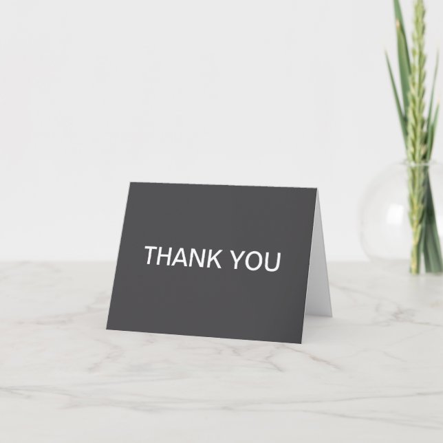 Modern Bold Editable Name, Business or Brand Etc. Thank You Card (Front)
