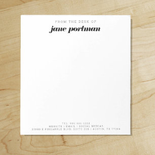 Modern Bold   Elegant   From the Desk of Notepad