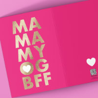 Modern Bold Faux Foil Text Mother's Day Card