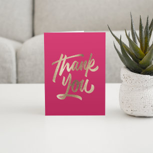 Modern Bold Faux Foil Thank You Mother's Day Card