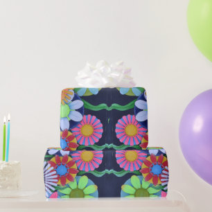 Modern Bold Floral Boho Wrapping Paper