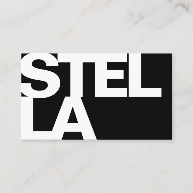 Modern Bold Font Typography Simple Black And White Business Card (Front)