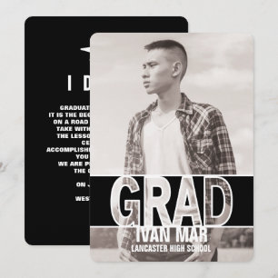 Modern, Bold Graduation Announcements