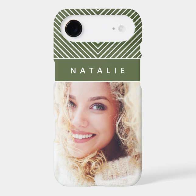 Modern, bold, graphic geometric stripe personalise Case-Mate iPhone case (Back)