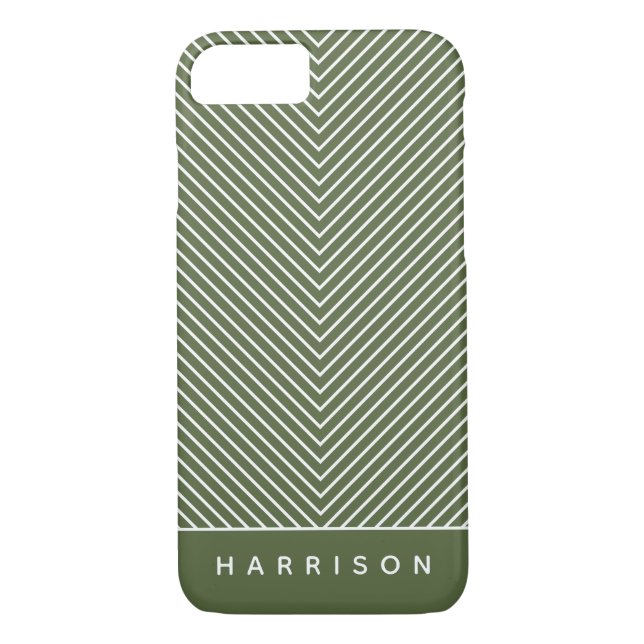 Modern, bold, graphic geometric stripe personalise Case-Mate iPhone case (Back)