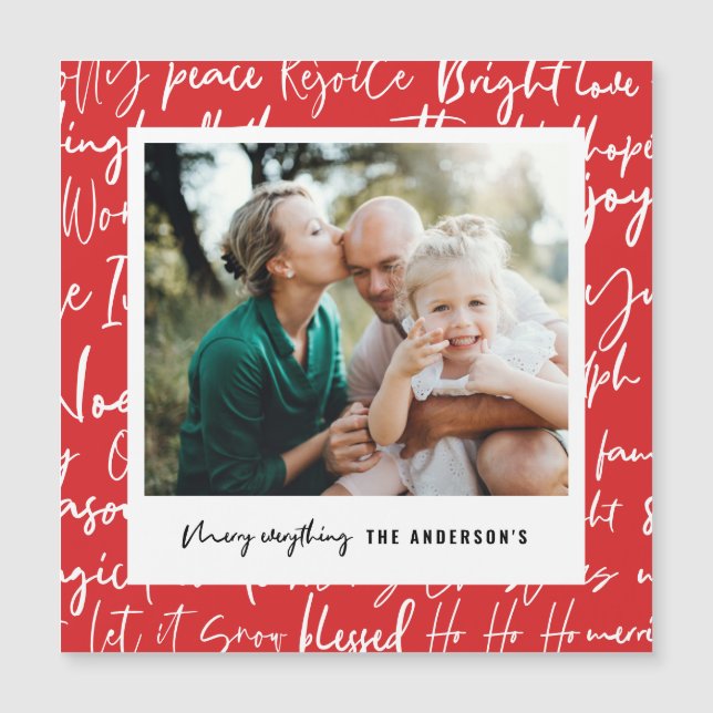 Modern bold graphic typography christmas photo hol (Front)