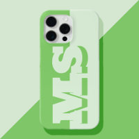 Modern Bold Green Initial Monogram