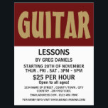 Modern Bold, Guitar Lessons Advertising Flyer<br><div class="desc">Modern Bold,  Guitar Lessons Advertising Flyers By The Business Card Store.</div>