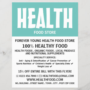 Modern Bold, Health Food Store Advertising Flyer
