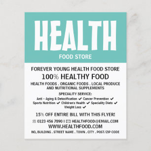 Modern Bold, Health Food Store Advertising Flyer