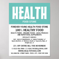 Modern Bold, Health Food Store Advertising