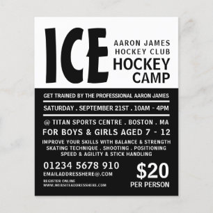 Modern Bold, Hockey Camp Advertising Flyer