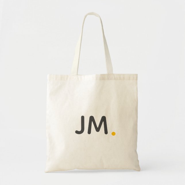 Modern Bold Initials | Stylish Mustard Monogram Tote Bag (Front)