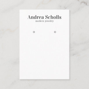 Modern Bold Jewellery Earring Display Business Card