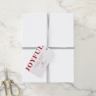 Modern Bold JOYFUL Holiday Gift Tags