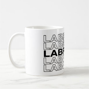 Modern Bold Labrador Typography Graphic Coffee Mug