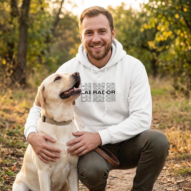 Modern Bold Labrador Typography Graphic  Hoodie (Creator Uploaded)