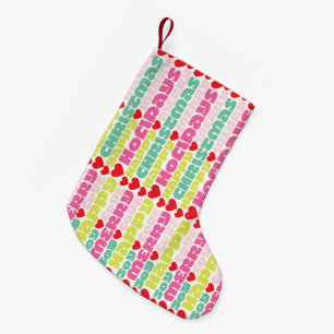 MODERN BOLD MERRY & BRIGHT   christmas holiday Small Christmas Stocking