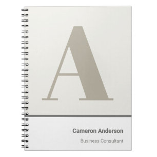 Modern Bold Minimal Professional Notebook