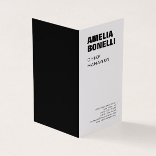 Modern Bold Minimalist Professional Standard Size Business Card