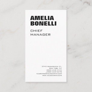 Modern Bold Minimalist Professional Standard Size Business Card