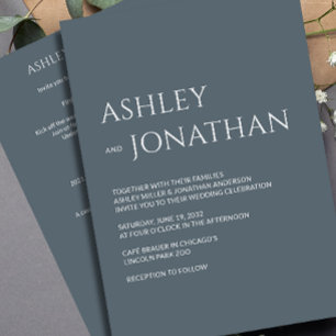Modern Bold & Minimalist Wedding All-in-One Invitation