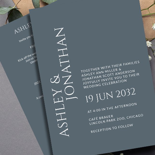 Modern Bold & Minimalist Wedding All-in-One Invitation (Creator Uploaded)
