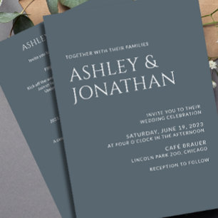 Modern Bold & Minimalist Wedding All-in-One Invitation