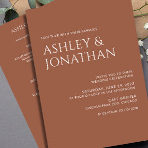 Modern Bold & Minimalist Wedding All-in-One Invitation