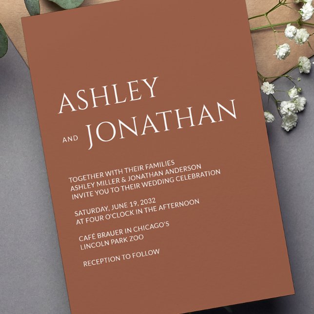 Modern Bold & Minimalist Wedding Invitation (Creator Uploaded)
