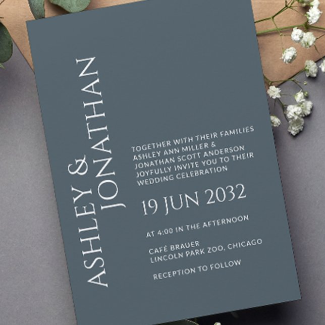 Modern Bold & Minimalist Wedding Invitation (Creator Uploaded)