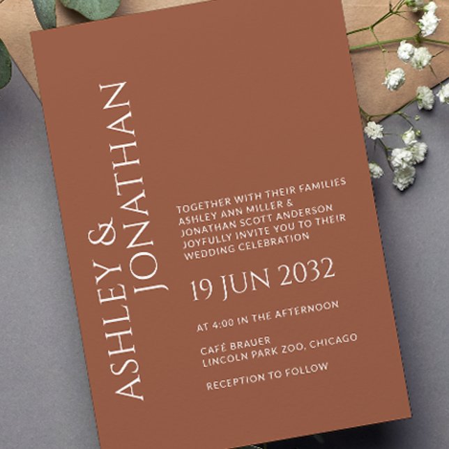 Modern Bold & Minimalist Wedding Invitation (Creator Uploaded)