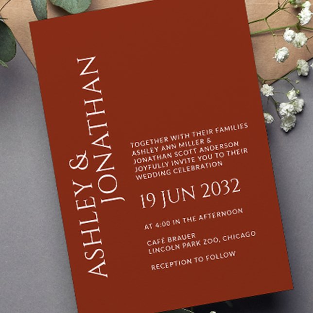 Modern Bold & Minimalist Wedding Invitation (Creator Uploaded)